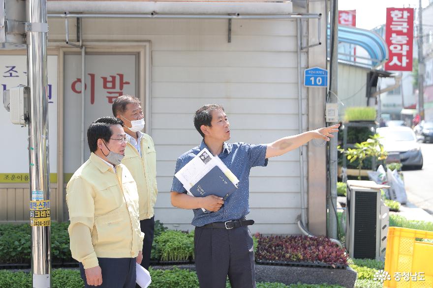 오세현 아산시장, 온양·배방 도시재생사업 현장 방문
