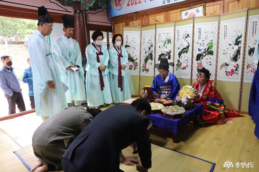 충남 청양군 청양향교, 결혼 60주년 주민 회혼례 사진