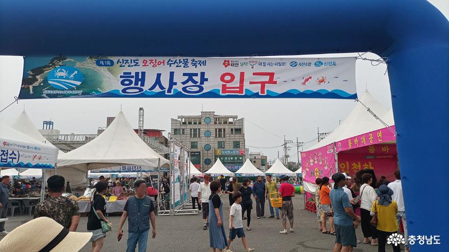 오징어 축제 입구장