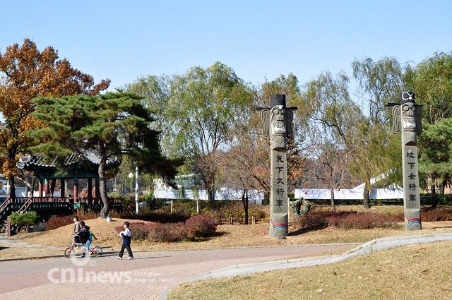 천안삼거리공원서 가을의 끝자락을 밟다 사진