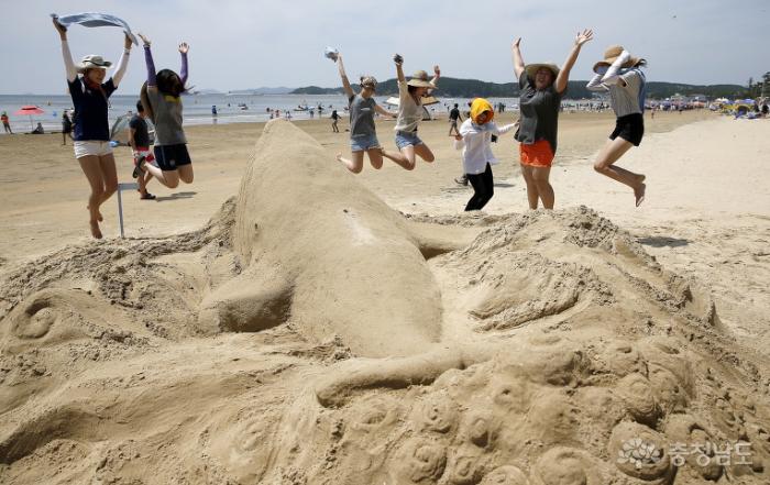 '되살아난 몽산포 해변 모래조각으로 물들다.'