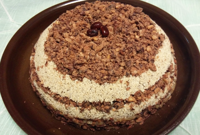 시루 팥  떡 케이크
