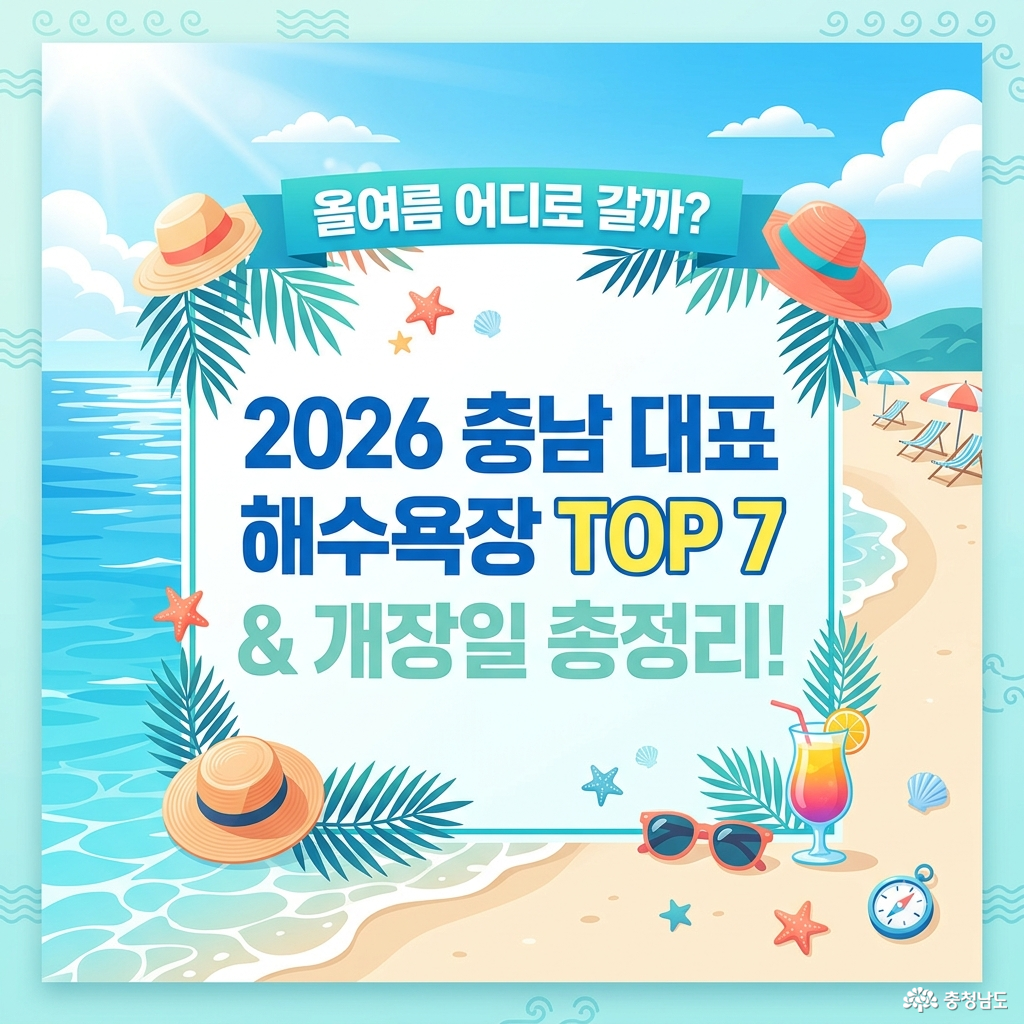 2026 충남 대표 해수욕장 TOP 7 개장 일정 