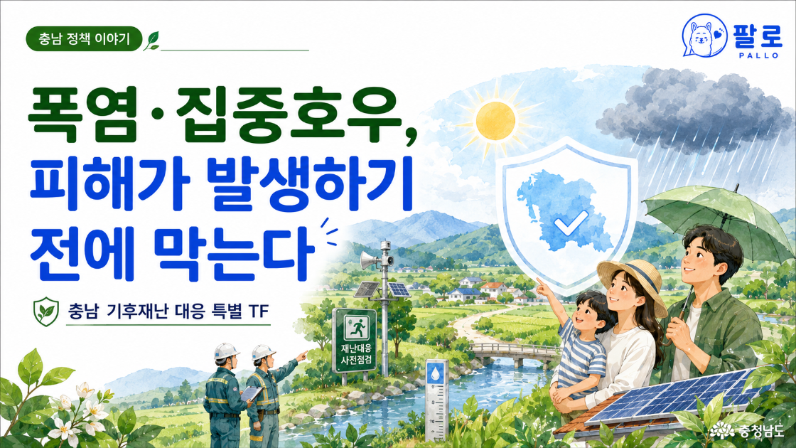 폭염&middot;집중호우 인명피해 줄인다, 충남 &lsquo;기후살인 방지 특별 TF&rsquo; 가동