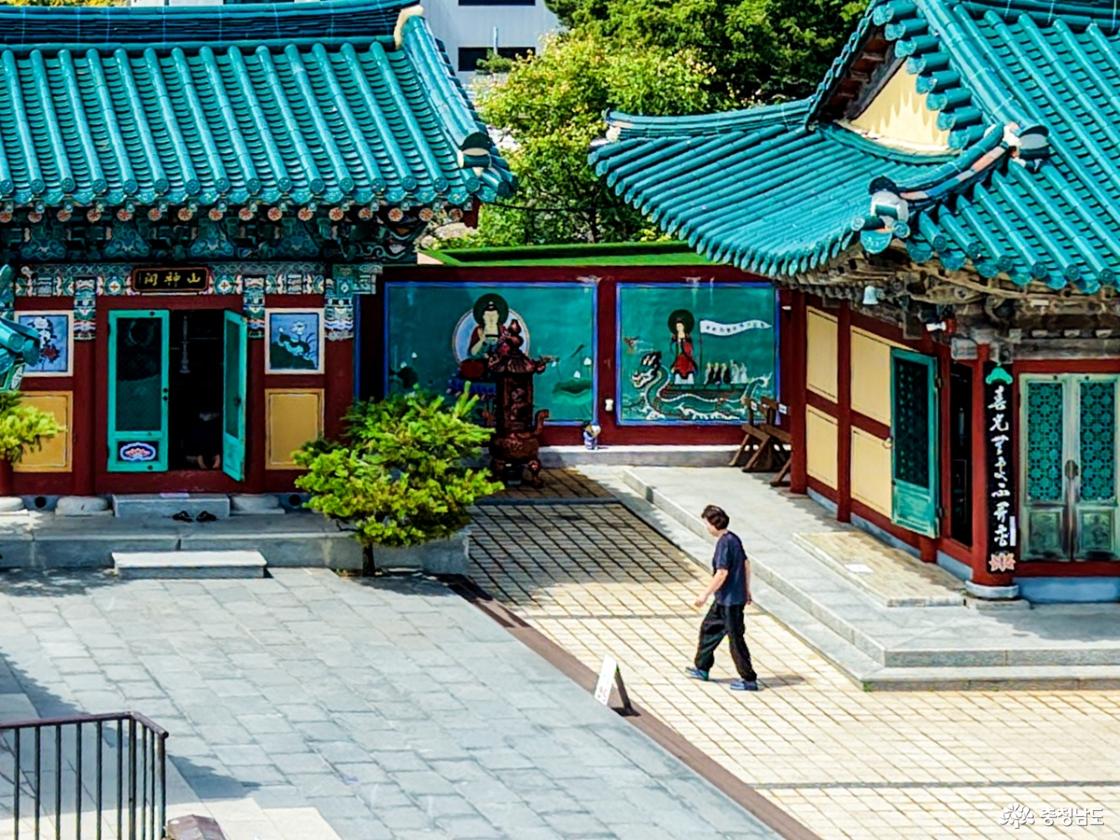 고요한 암자 마당 산책