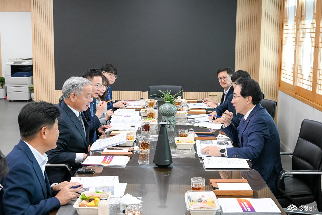 부여군청 방문 이용우 군수와 조찬 간담회