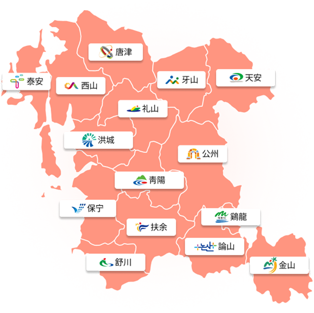 忠清南道地图